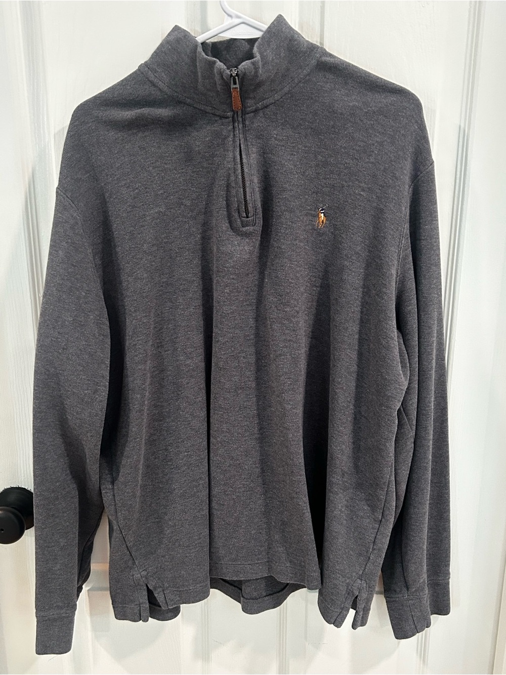 Two Ralph Lauren Half-Zip Pullover. One Navy and one Gray